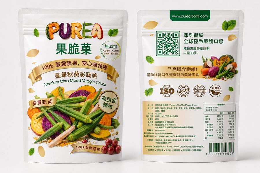 PUREA 豪華秋葵彩蔬脆